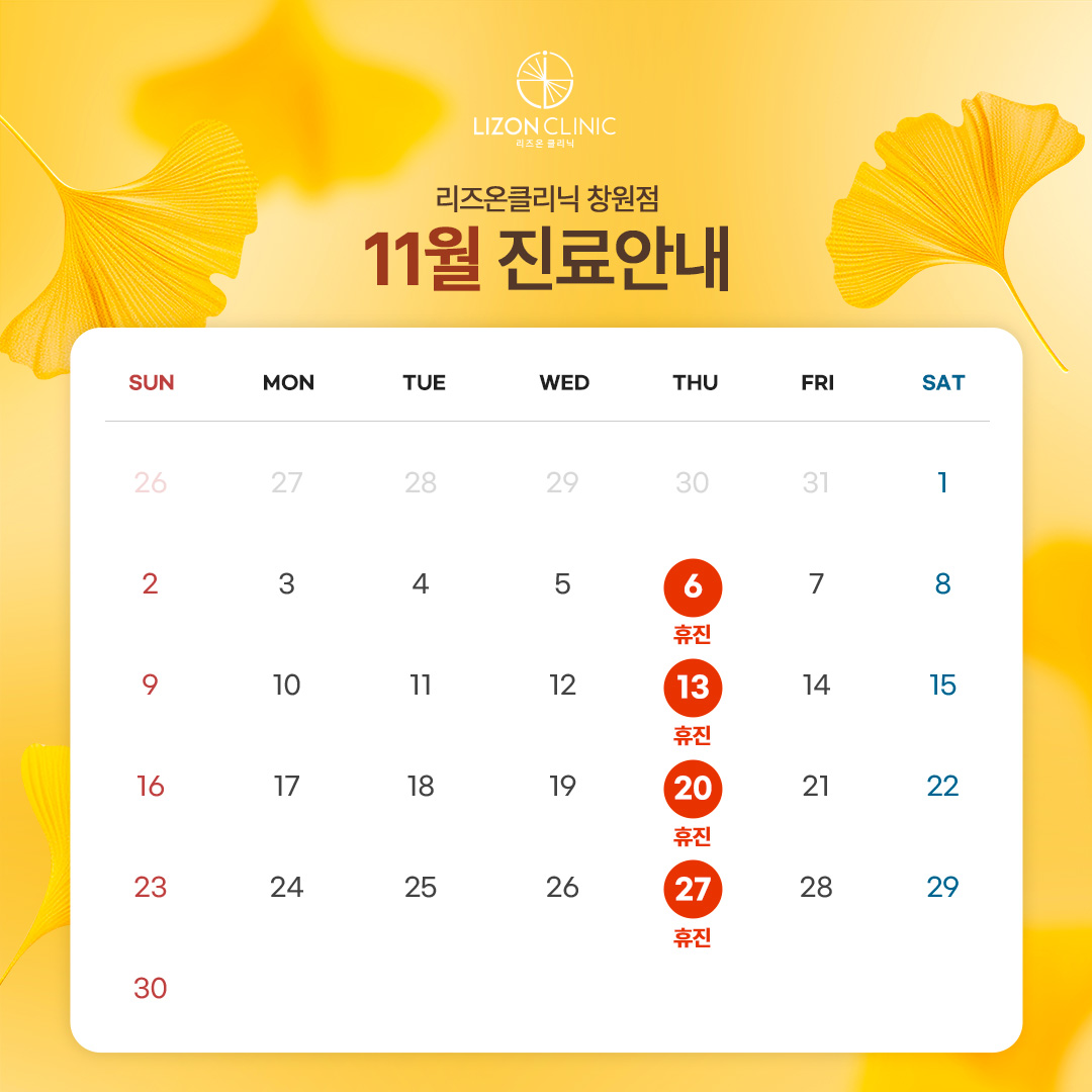 2025년 11월 진료휴진 안내